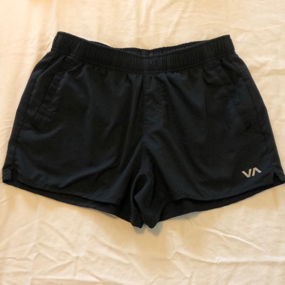 RVCA black running shorts